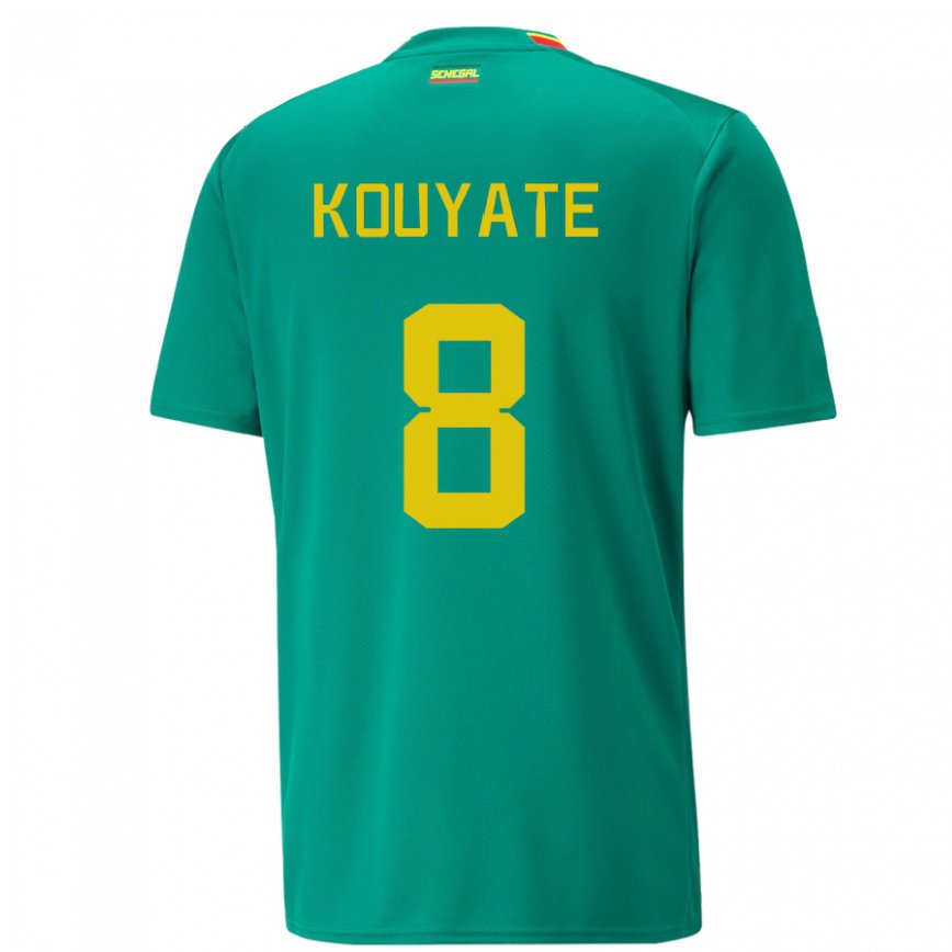 Hombre Camiseta Senegal Cheikhou Kouyate #8 Verde 2ª Equipación 22-24 Argentina