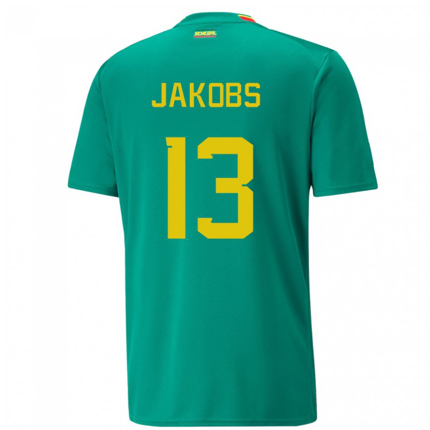 Hombre Camiseta Senegal Ismail Jakobs #13 Verde 2ª Equipación 22-24 Argentina