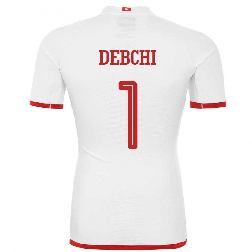 Hombre Camiseta Túnez Mohamed Sedki Debchi #1 Blanco 2ª Equipación 22-24 Argentina