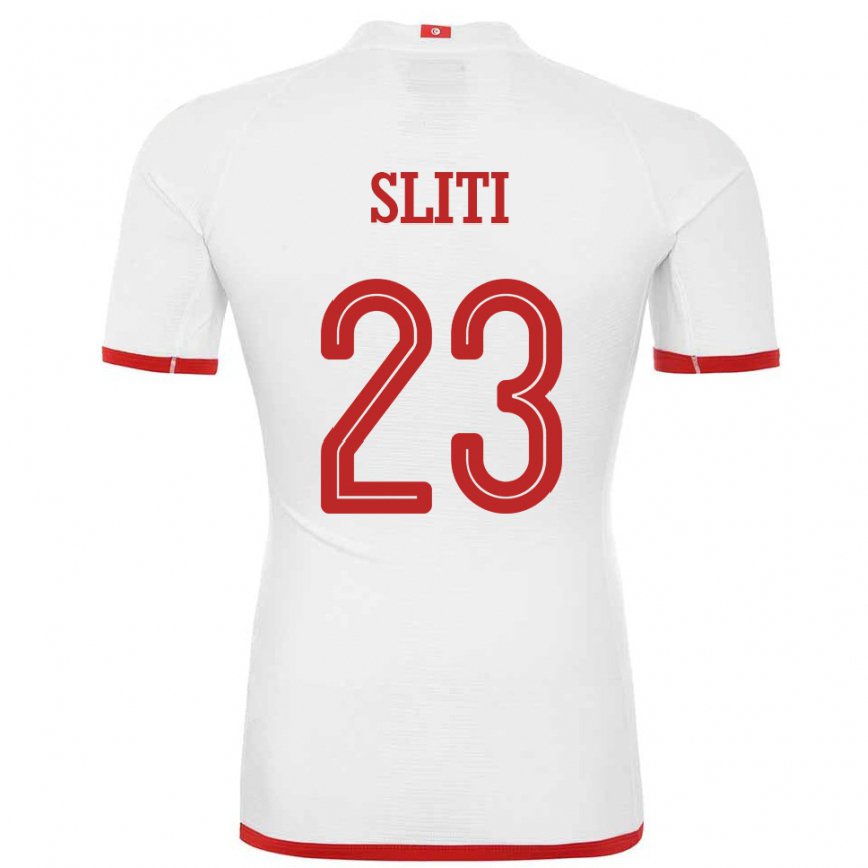 Hombre Camiseta Túnez Naim Sliti #23 Blanco 2ª Equipación 22-24 Argentina