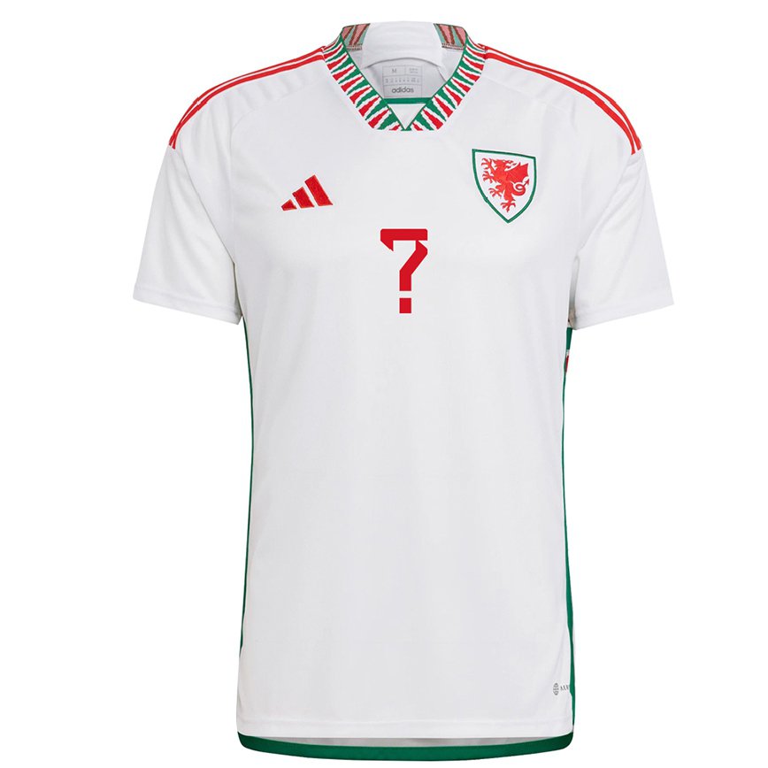 Hombre Camiseta Gales Su Nombre #0 Blanco 2ª Equipación 22-24 Argentina