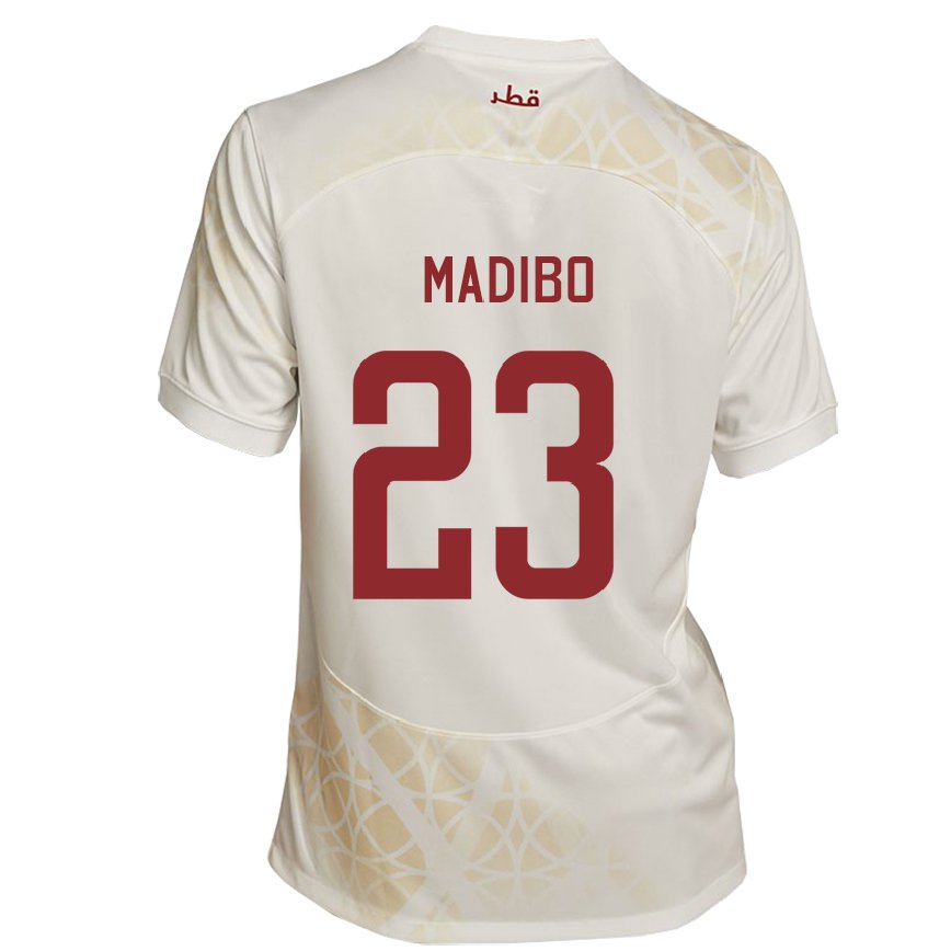 Hombre Camiseta Catar Assim Madibo #23 Beis Dorado 2ª Equipación 22-24 Argentina