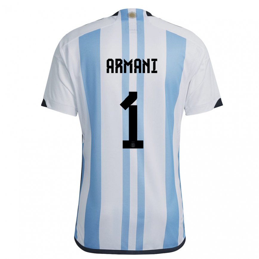 Mujer Camiseta Argentina Franco Armani 1 Blanco Cielo Azul 1