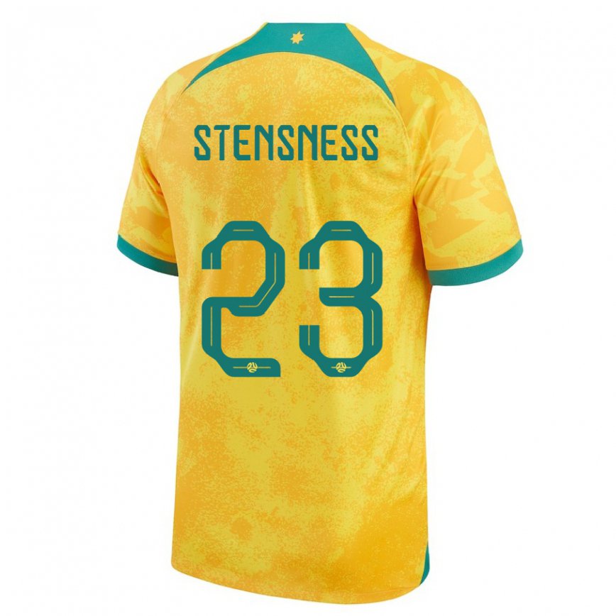 Mujer Camiseta Australia Gianni Stensness #23 Dorado 1ª Equipación 22-24 Argentina