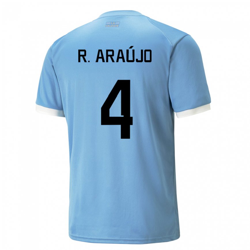 Mujer Camiseta Uruguay Ronald Araujo #4 Azul 1ª Equipación 22-24 Argentina