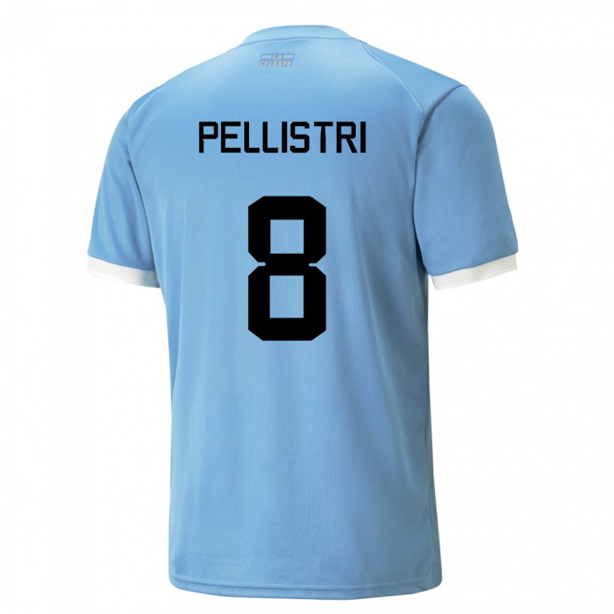 Mujer Camiseta Uruguay Facundo Pellistri #8 Azul 1ª Equipación 22-24 Argentina