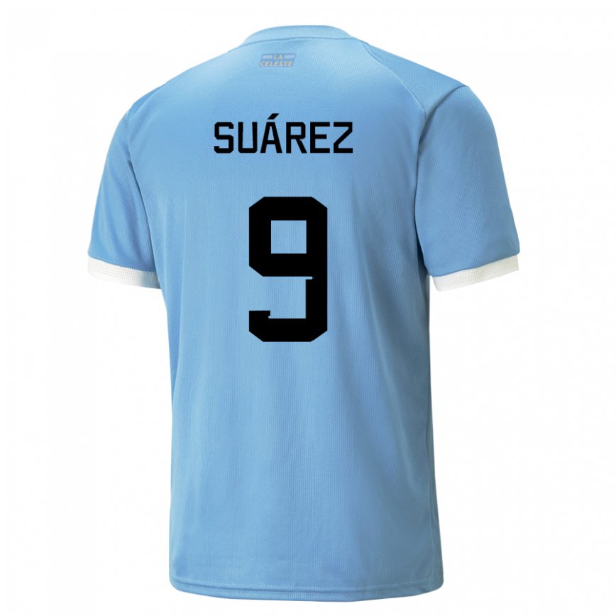 Mujer Camiseta Uruguay Luis Suarez #9 Azul 1ª Equipación 22-24 Argentina