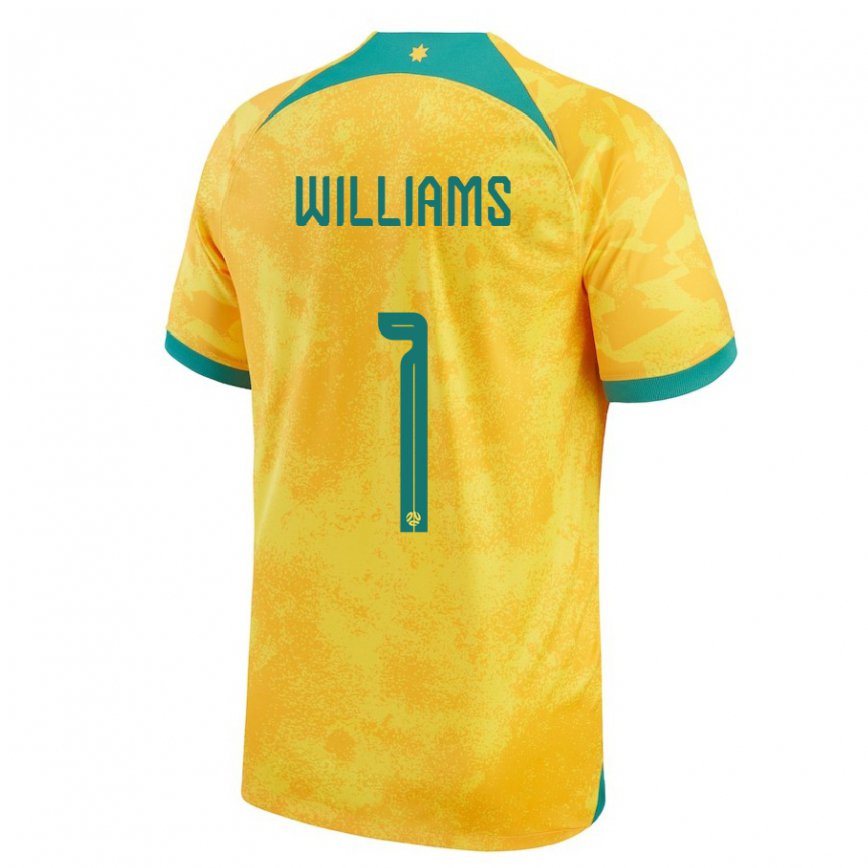 Niño Camiseta Australia Lydia Williams #1 Dorado 1ª Equipación 22-24 Argentina