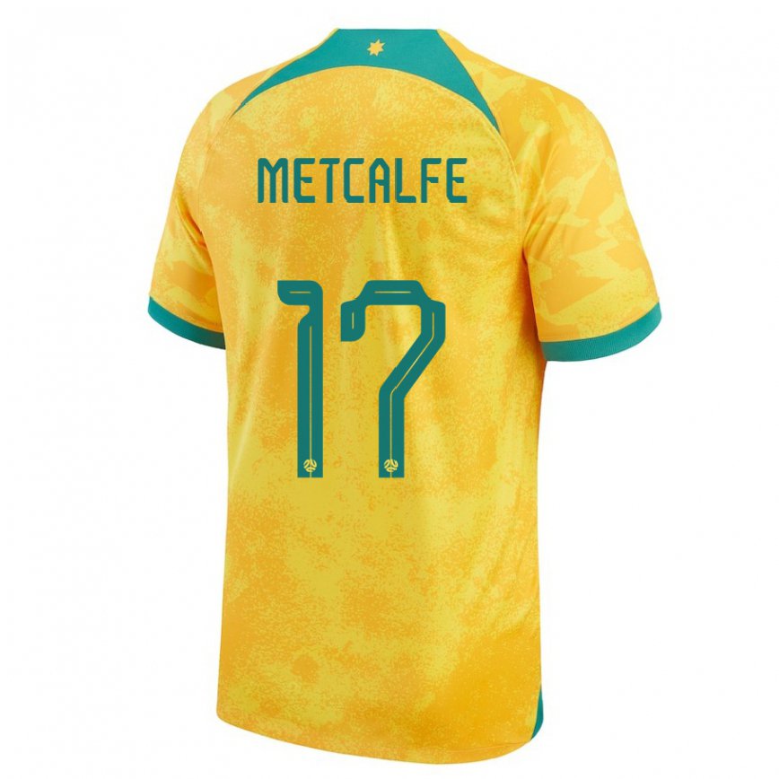 Niño Camiseta Australia Conor Metcalfe #17 Dorado 1ª Equipación 22-24 Argentina