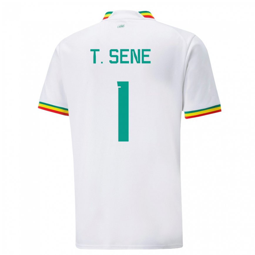 Niño Camiseta Senegal Thiaba Gueye Sene #1 Blanco 1ª Equipación 22-24 Argentina