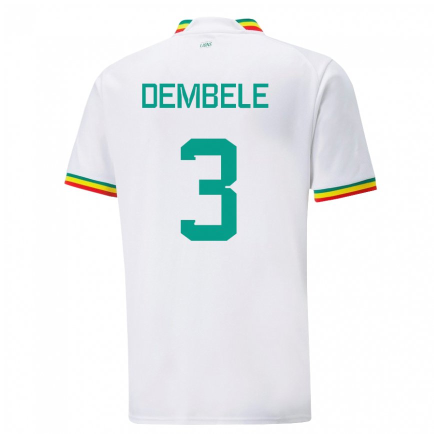 Niño Camiseta Senegal Anta Dembele #3 Blanco 1ª Equipación 22-24 Argentina