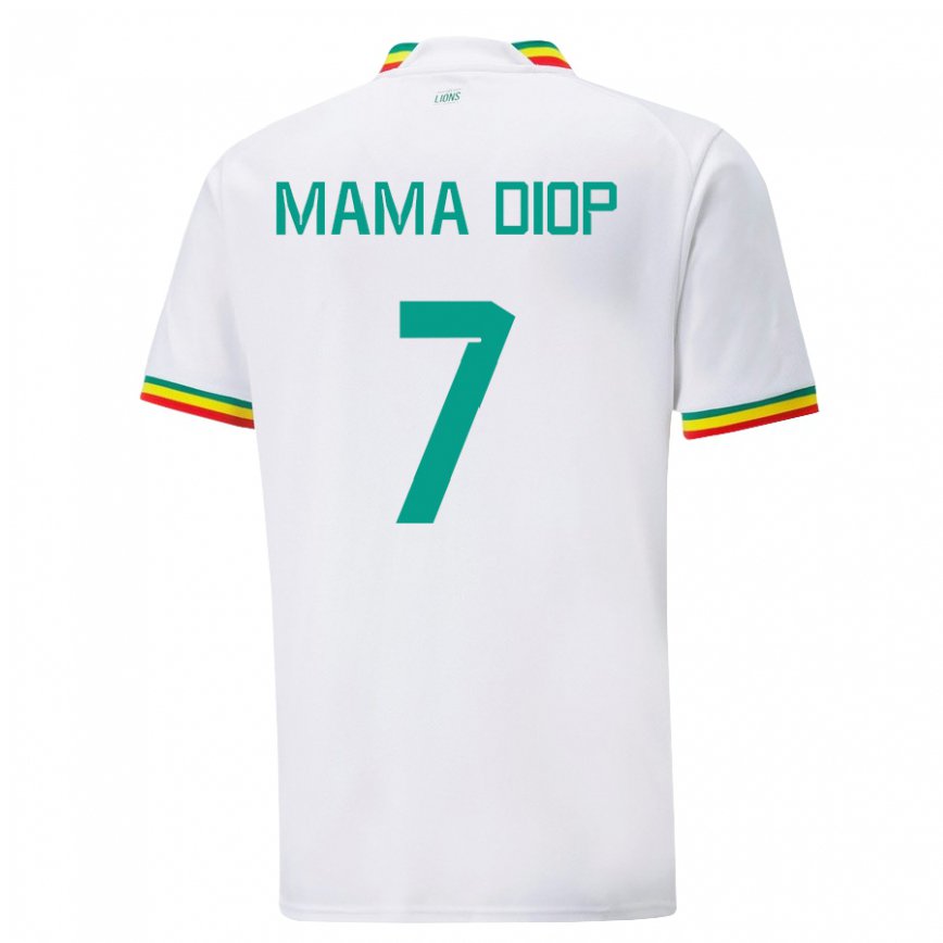 Niño Camiseta Senegal Mama Diop #7 Blanco 1ª Equipación 22-24 Argentina