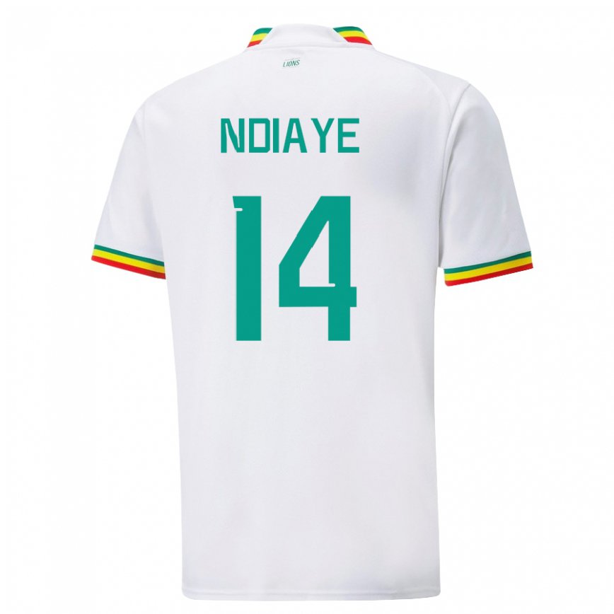 Niño Camiseta Senegal Salimata Ndiaye #14 Blanco 1ª Equipación 22-24 Argentina