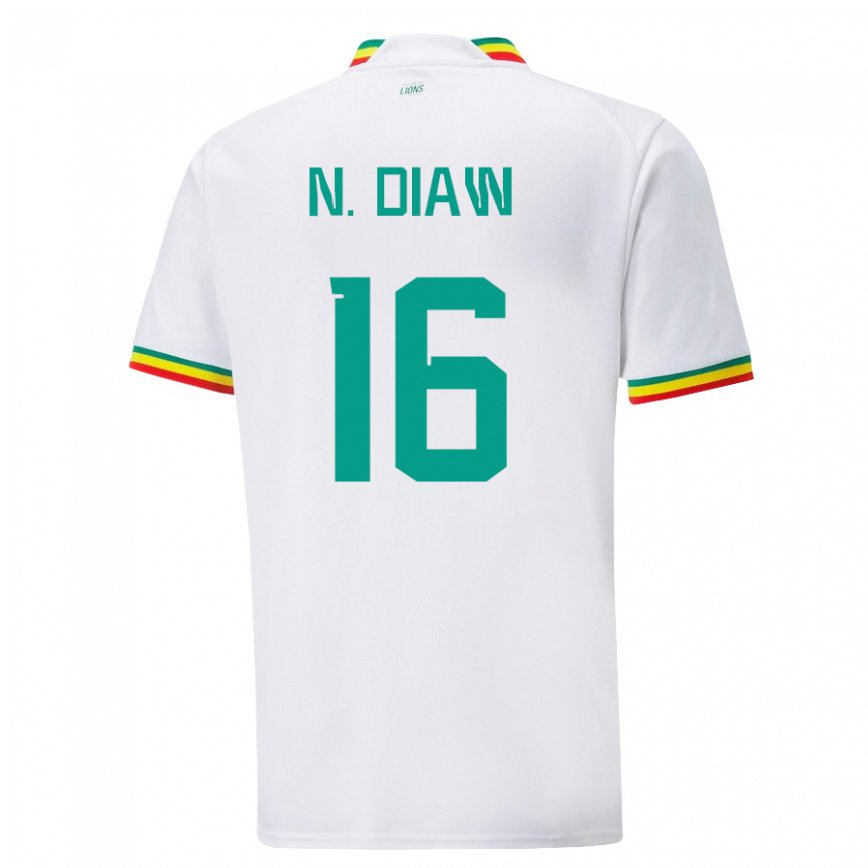 Niño Camiseta Senegal Ndeye Meissa Diaw #16 Blanco 1ª Equipación 22-24 Argentina