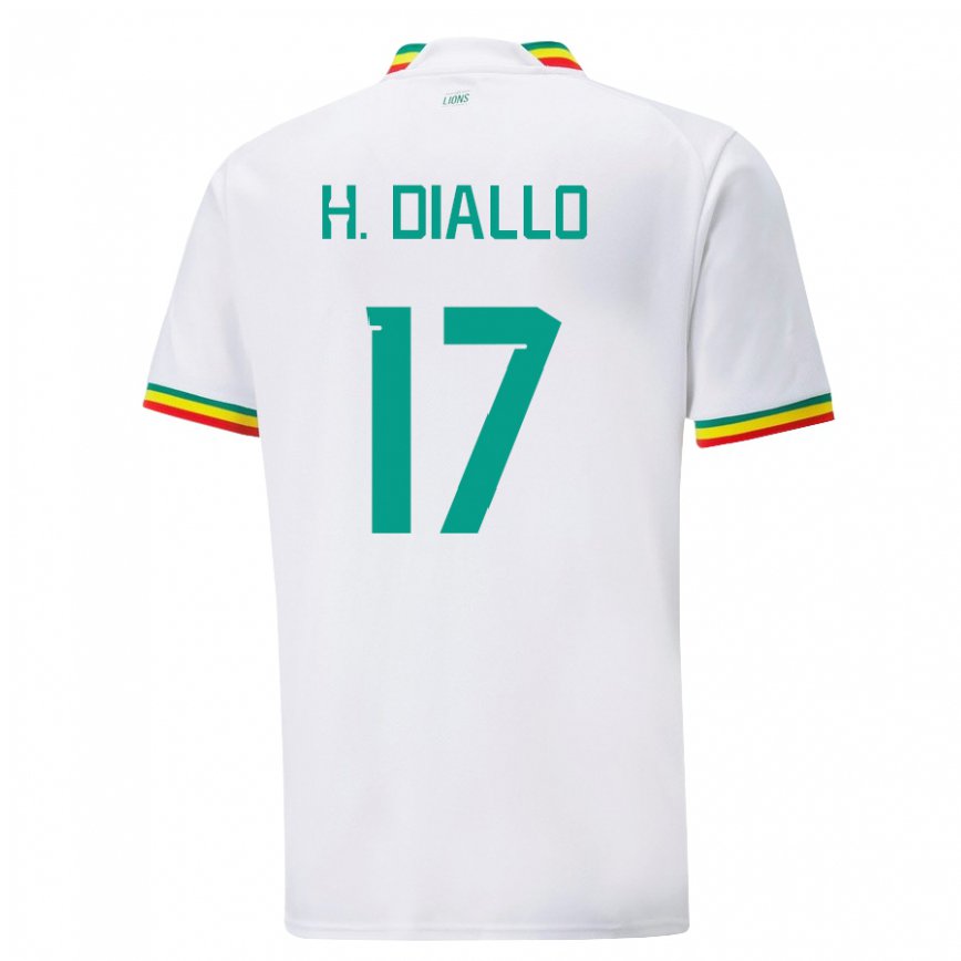 Niño Camiseta Senegal Hapsatou Malado Diallo #17 Blanco 1ª Equipación 22-24 Argentina