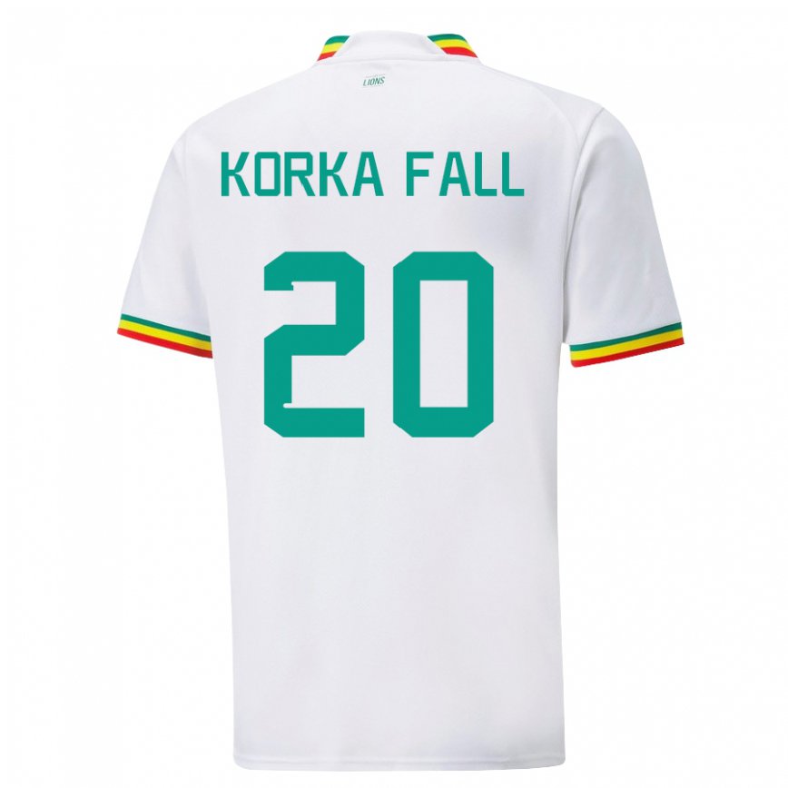 Niño Camiseta Senegal Korka Fall #20 Blanco 1ª Equipación 22-24 Argentina