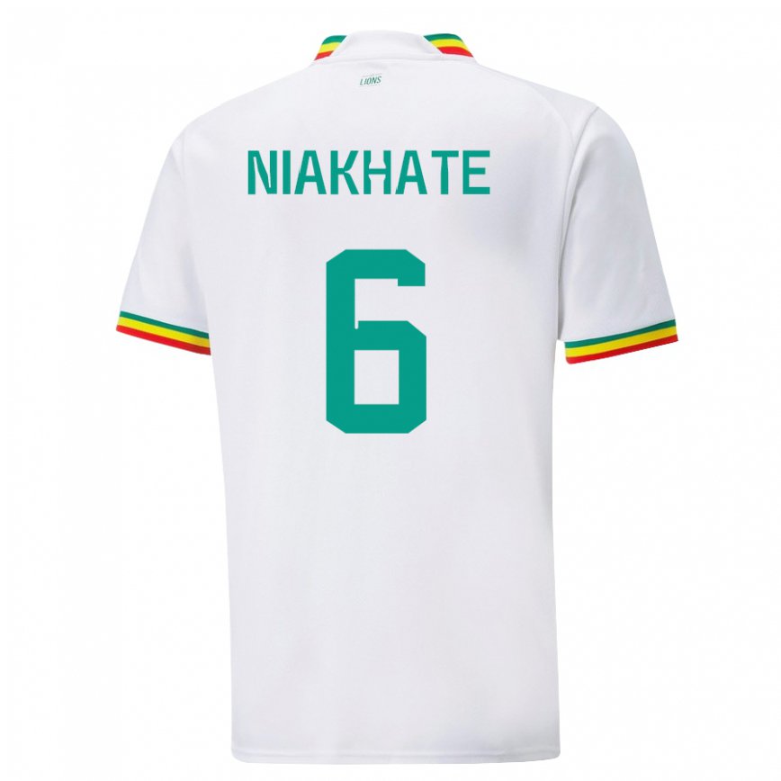 Niño Camiseta Senegal Niakhate N Diaye #6 Blanco 1ª Equipación 22-24 Argentina