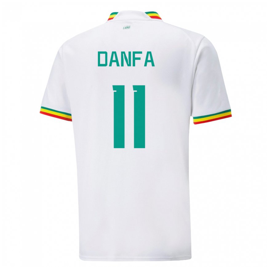 Niño Camiseta Senegal Mamadou Danfa #11 Blanco 1ª Equipación 22-24 Argentina