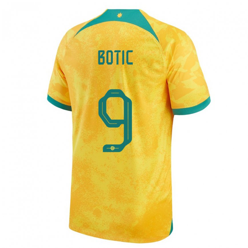 Niño Camiseta Australia Noah Botic #9 Dorado 1ª Equipación 22-24 Argentina