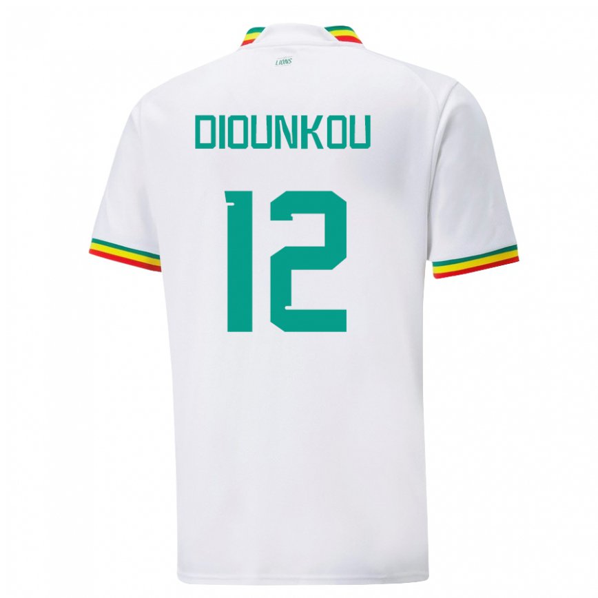 Niño Camiseta Senegal Alpha Diounkou #12 Blanco 1ª Equipación 22-24 Argentina