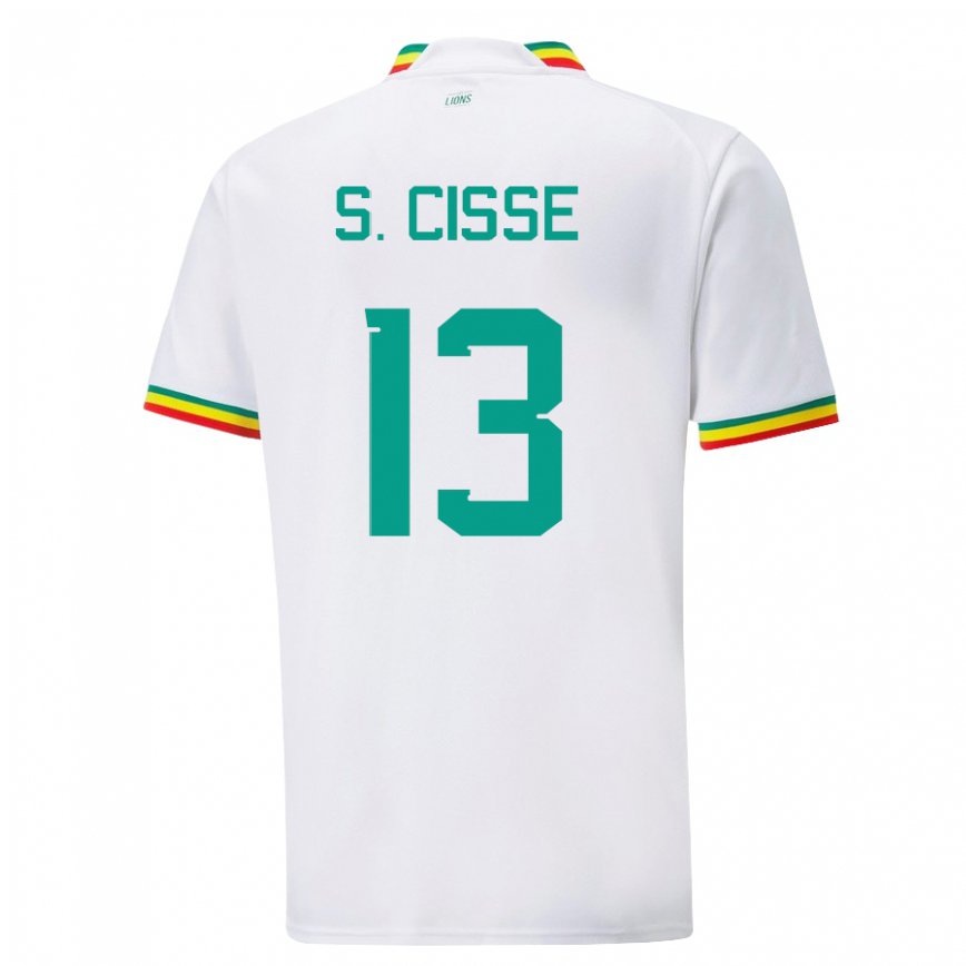 Niño Camiseta Senegal Souleymane Cisse #13 Blanco 1ª Equipación 22-24 Argentina