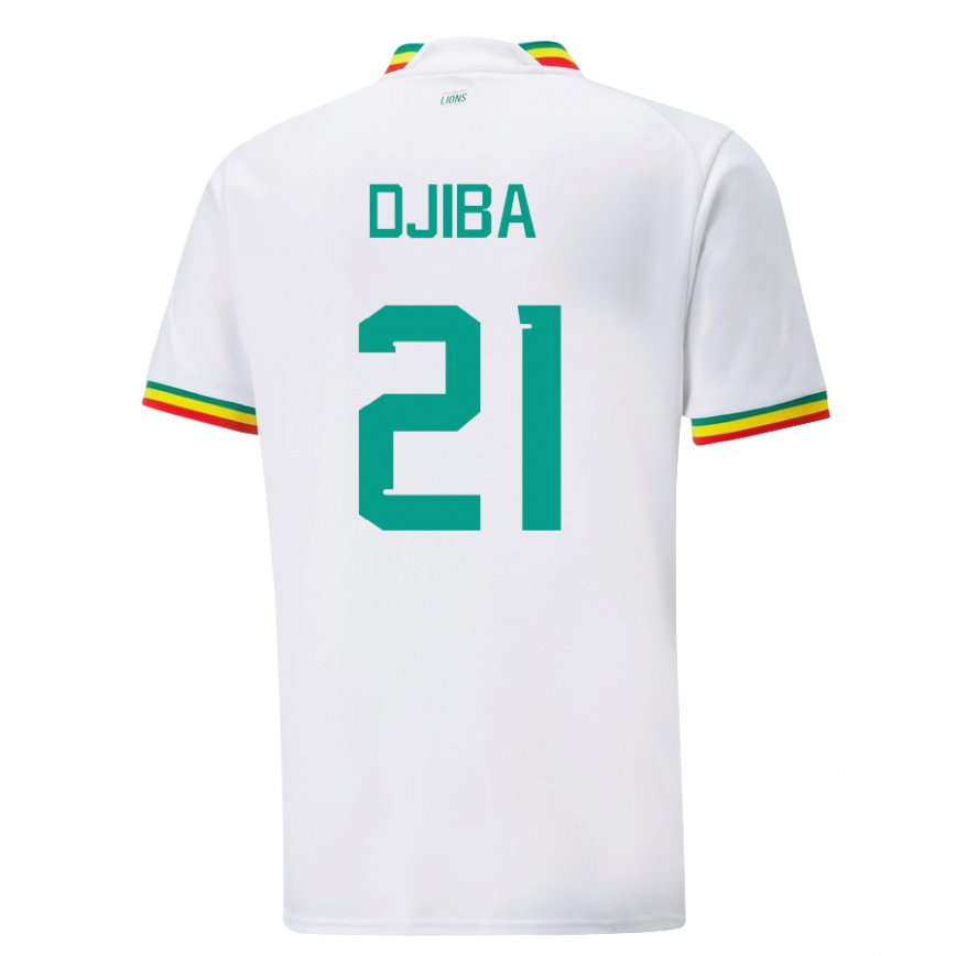 Niño Camiseta Senegal Francois Djiba #21 Blanco 1ª Equipación 22-24 Argentina