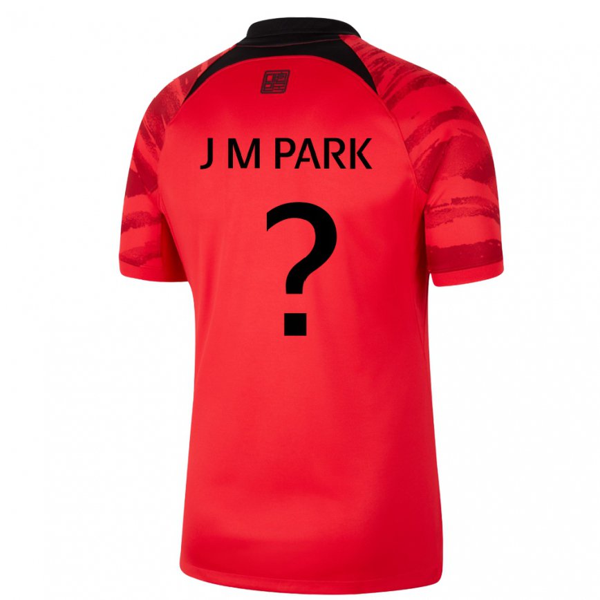 Niño Camiseta Corea Del Sur Park Jun Min #0 Negro Rojo 1ª Equipación 22-24 Argentina