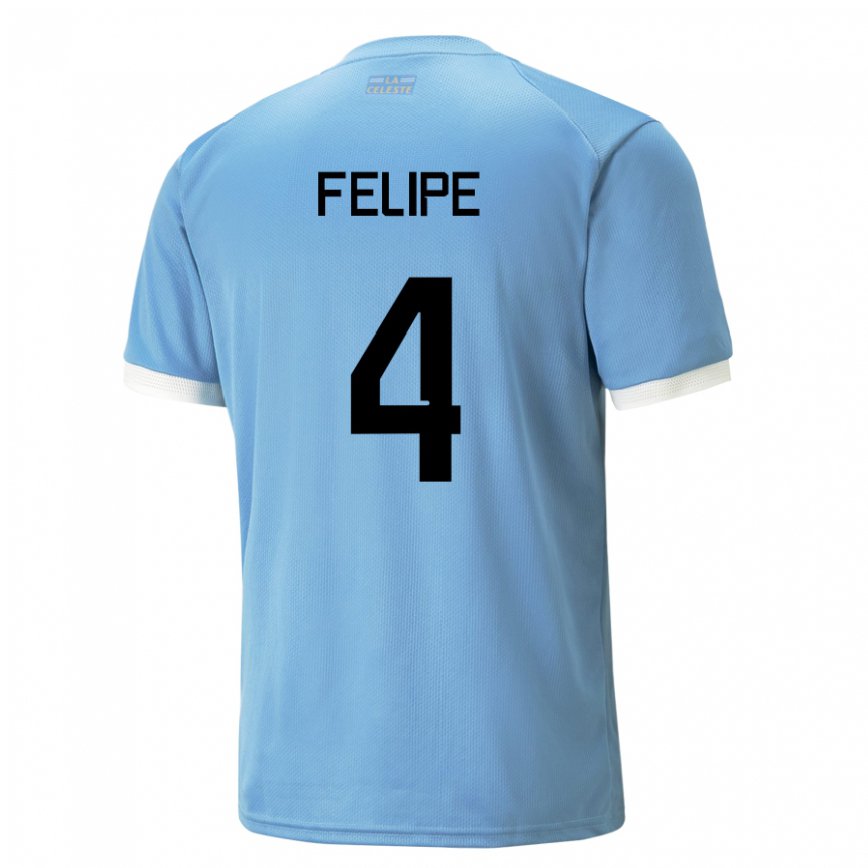 Niño Camiseta Uruguay Laura Felipe #4 Azul 1ª Equipación 22-24 Argentina