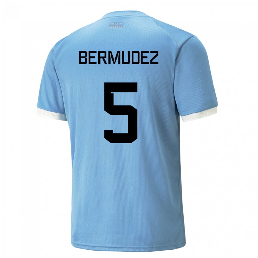 Niño Camiseta Uruguay Karol Bermudez #5 Azul 1ª Equipación 22-24 Argentina