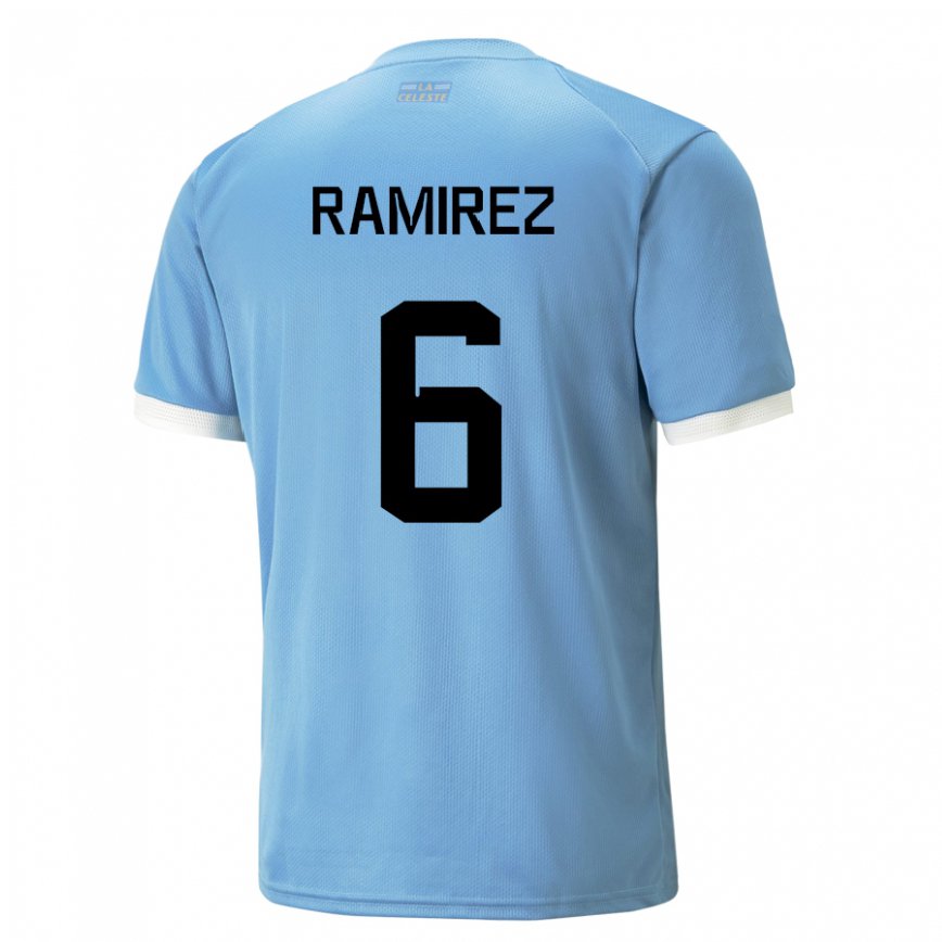 Niño Camiseta Uruguay Sindy Ramirez #6 Azul 1ª Equipación 22-24 Argentina