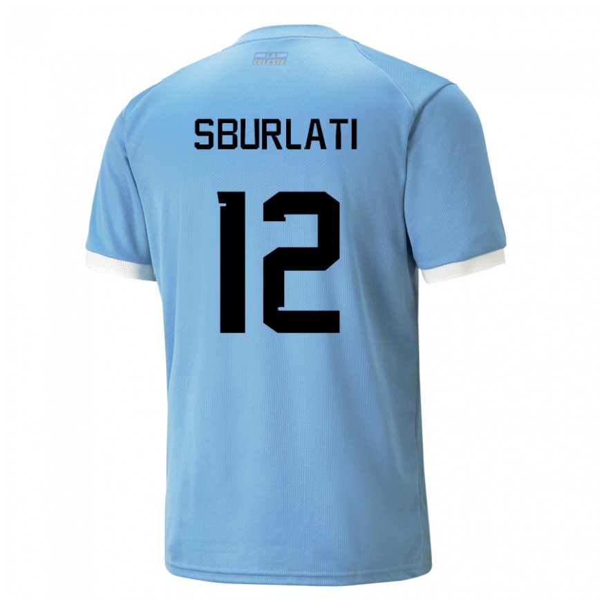 Niño Camiseta Uruguay Vanina Sburlati #12 Azul 1ª Equipación 22-24 Argentina