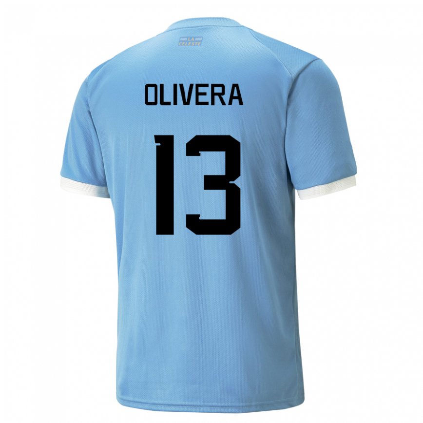 Niño Camiseta Uruguay Sofia Olivera #13 Azul 1ª Equipación 22-24 Argentina