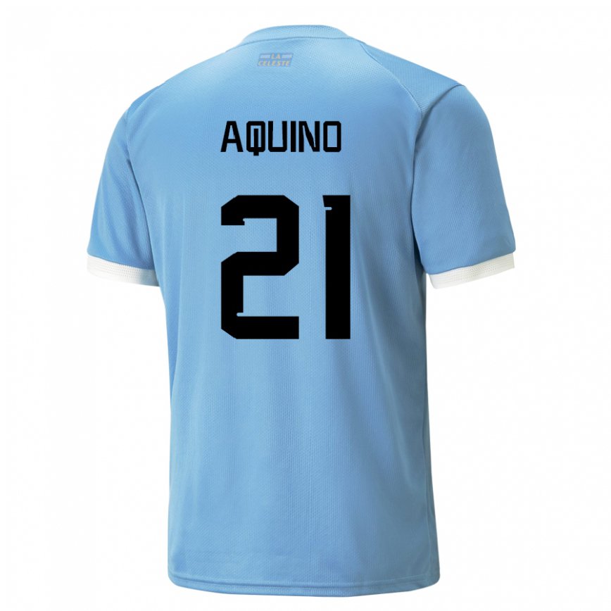 Niño Camiseta Uruguay Belen Aquino #21 Azul 1ª Equipación 22-24 Argentina