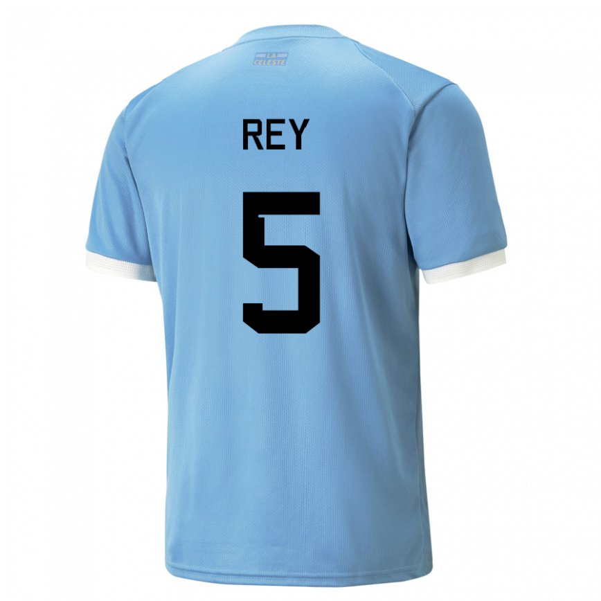 Niño Camiseta Uruguay Rodrigo Rey #5 Azul 1ª Equipación 22-24 Argentina