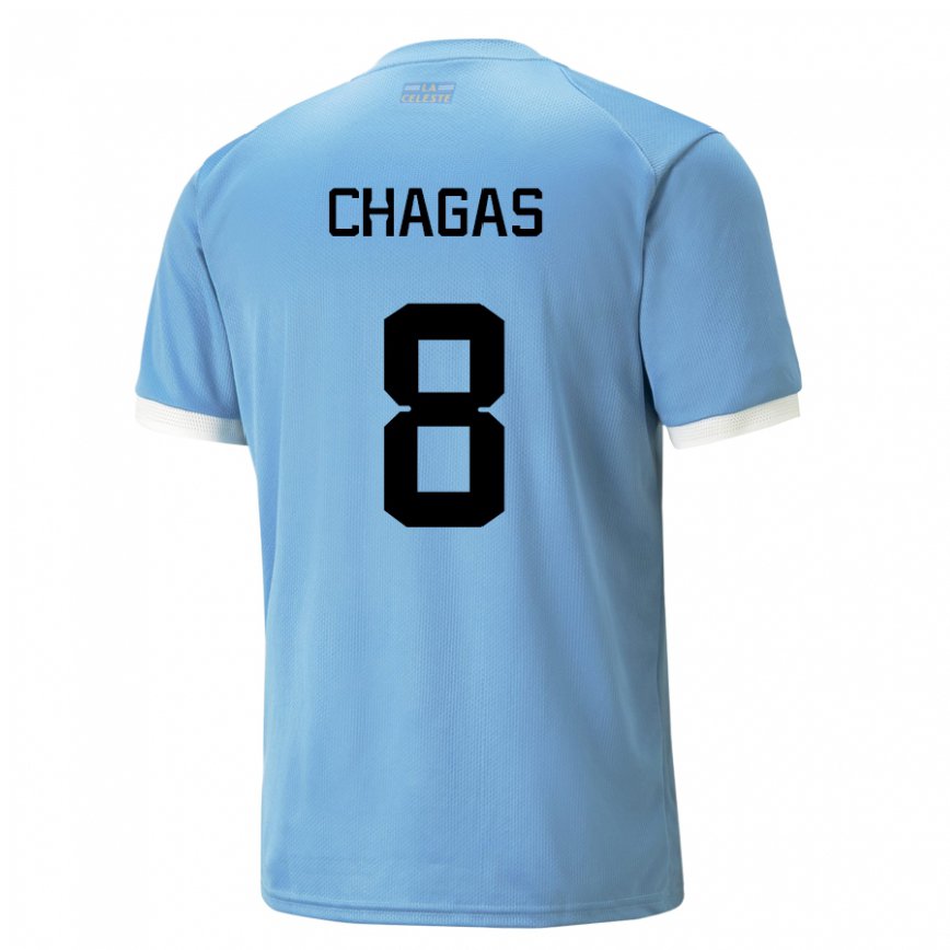 Niño Camiseta Uruguay Rodrigo Chagas #8 Azul 1ª Equipación 22-24 Argentina