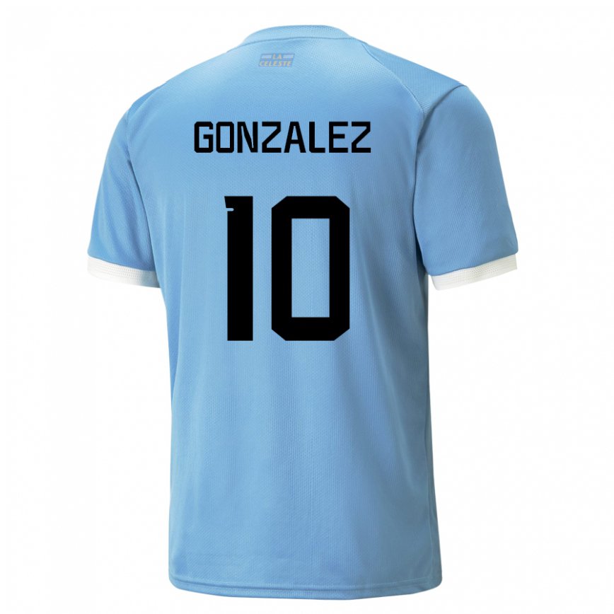 Niño Camiseta Uruguay Franco Gonzalez #10 Azul 1ª Equipación 22-24 Argentina