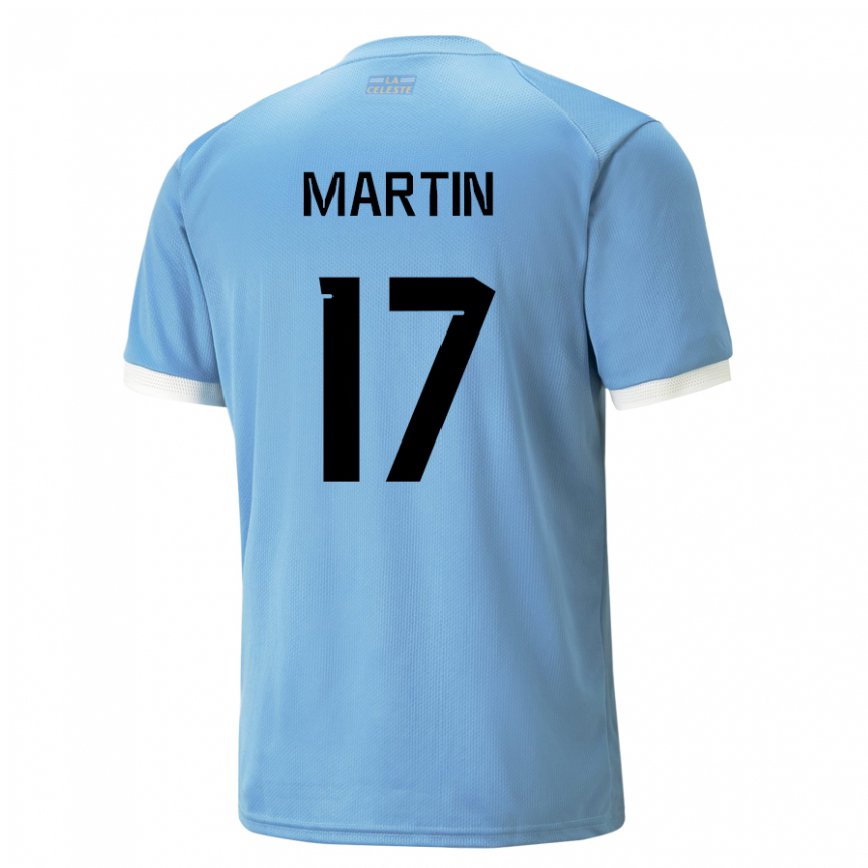 Niño Camiseta Uruguay Juan Martin #17 Azul 1ª Equipación 22-24 Argentina