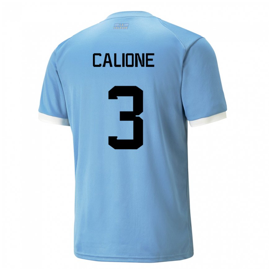 Niño Camiseta Uruguay Paolo Calione #3 Azul 1ª Equipación 22-24 Argentina