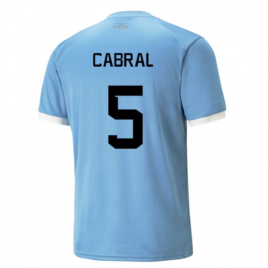 Niño Camiseta Uruguay Maximo Cabral #5 Azul 1ª Equipación 22-24 Argentina