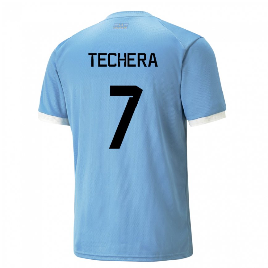 Niño Camiseta Uruguay Facundo Techera #7 Azul 1ª Equipación 22-24 Argentina