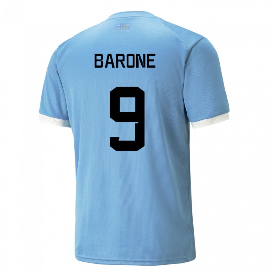 Niño Camiseta Uruguay Faustino Barone #9 Azul 1ª Equipación 22-24 Argentina