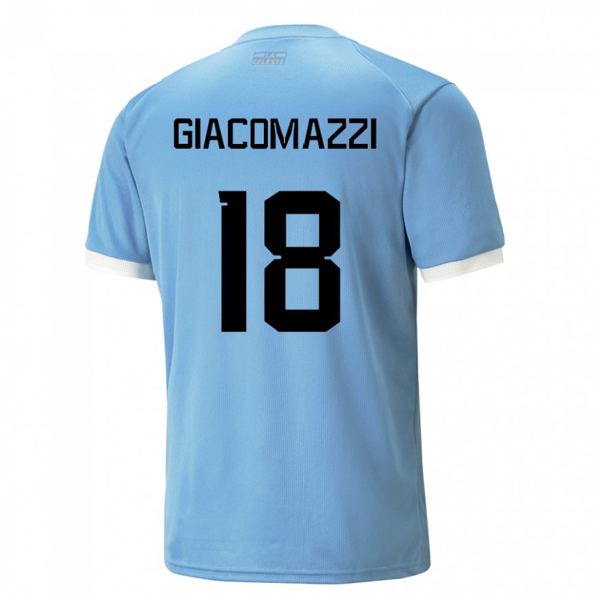 Niño Camiseta Uruguay Sebastian Giacomazzi #18 Azul 1ª Equipación 22-24 Argentina