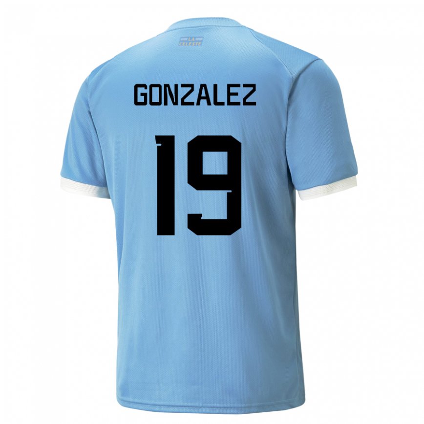 Niño Camiseta Uruguay Luciano Gonzalez #19 Azul 1ª Equipación 22-24 Argentina