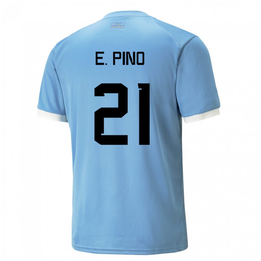 Niño Camiseta Uruguay Emiliano Del Pino #21 Azul 1ª Equipación 22-24 Argentina