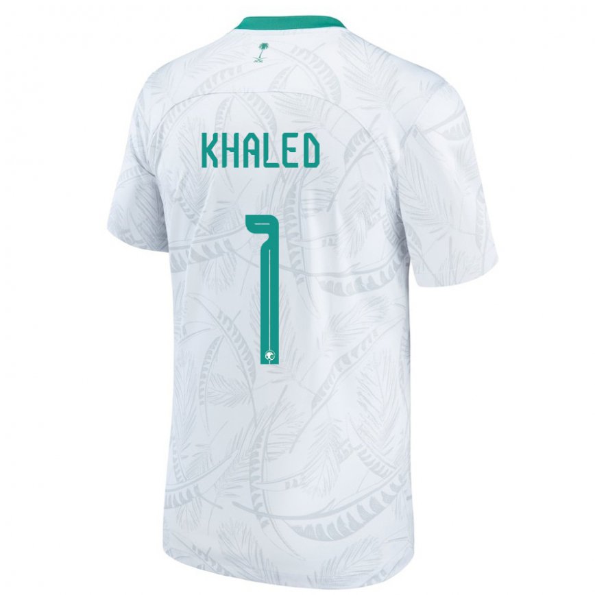 Niño Camiseta Arabia Saudita Sarah Khaled #1 Blanco 1ª Equipación 22-24 Argentina