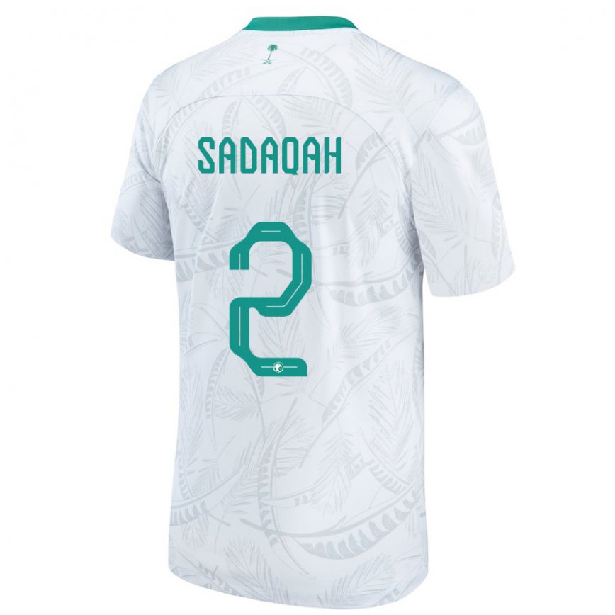 Niño Camiseta Arabia Saudita Bayan Sadaqah #2 Blanco 1ª Equipación 22-24 Argentina