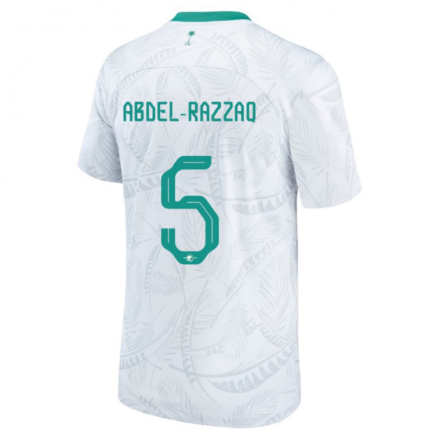 Niño Camiseta Arabia Saudita Lana Abdel Razzaq #5 Blanco 1ª Equipación 22-24 Argentina