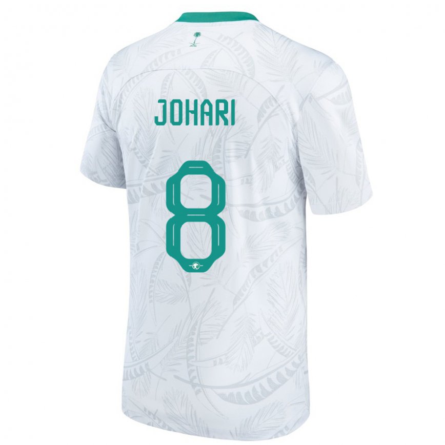 Niño Camiseta Arabia Saudita Layan Johari #8 Blanco 1ª Equipación 22-24 Argentina