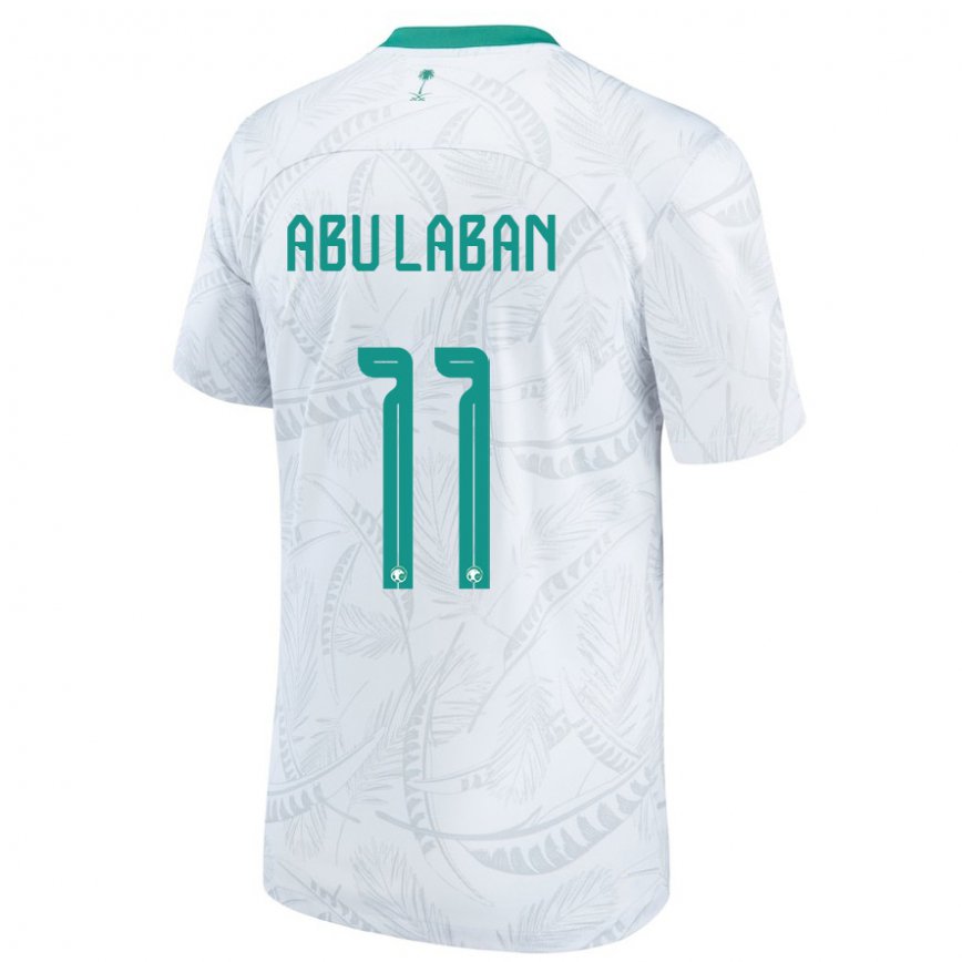 Niño Camiseta Arabia Saudita Dalia Abu Laban #11 Blanco 1ª Equipación 22-24 Argentina