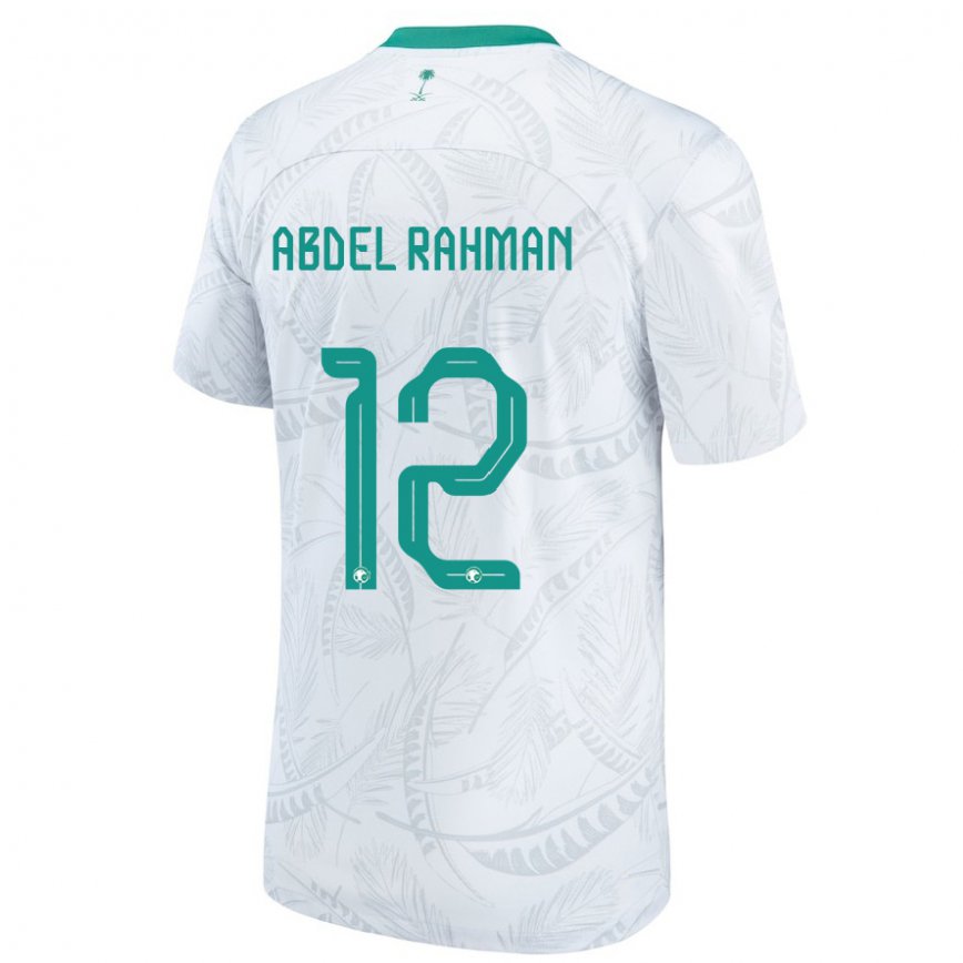 Niño Camiseta Arabia Saudita Mona Abdel Rahman #12 Blanco 1ª Equipación 22-24 Argentina